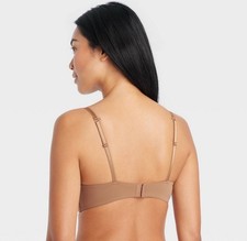 Women's Auden Bliss Lightly Lined Wirefree Bra Brown Adjustable Straps 36DD NWT