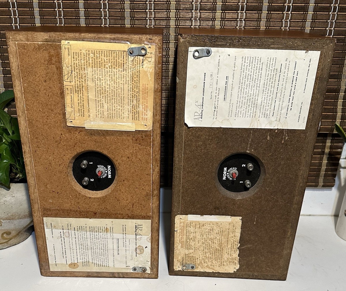 Acoustic Research Ar-4x Vintage Bookshelf Speakers AR4X AR 4x for