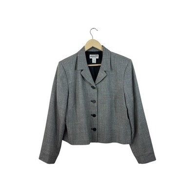 Vintage Pendleton 16 Rayon Wool Silk Cropped Blazer Jacket USA Made Womens READ