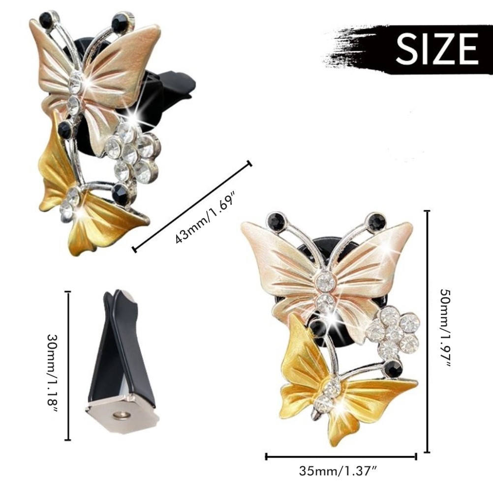 2Pcs Car Air Vent Clip Car Fragrance Car Diffuser Air Freshener Rhine
