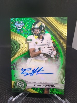 2024 Bowman Best University Tory Horton Auto Green Mini Diamond Refractor #/99
