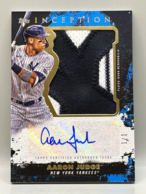 2021 Topps Inception Aaron Judge Auto Jumbo Patch #1/1 Yankees
