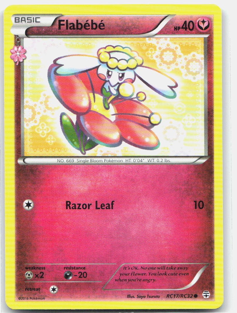Flabebe Normal Common Generations: Radiant Collection RC17/RC32 NM