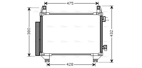 TO5665D AVA Condenser FIT TOYOTA VITZ  (2011) VITZ 1.0 VVTI