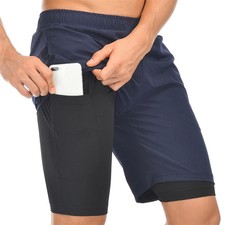 Summer Swimsuit 2024 Men's Stretch Swim Trunks Quick Dry Beach Shorts with Zippe