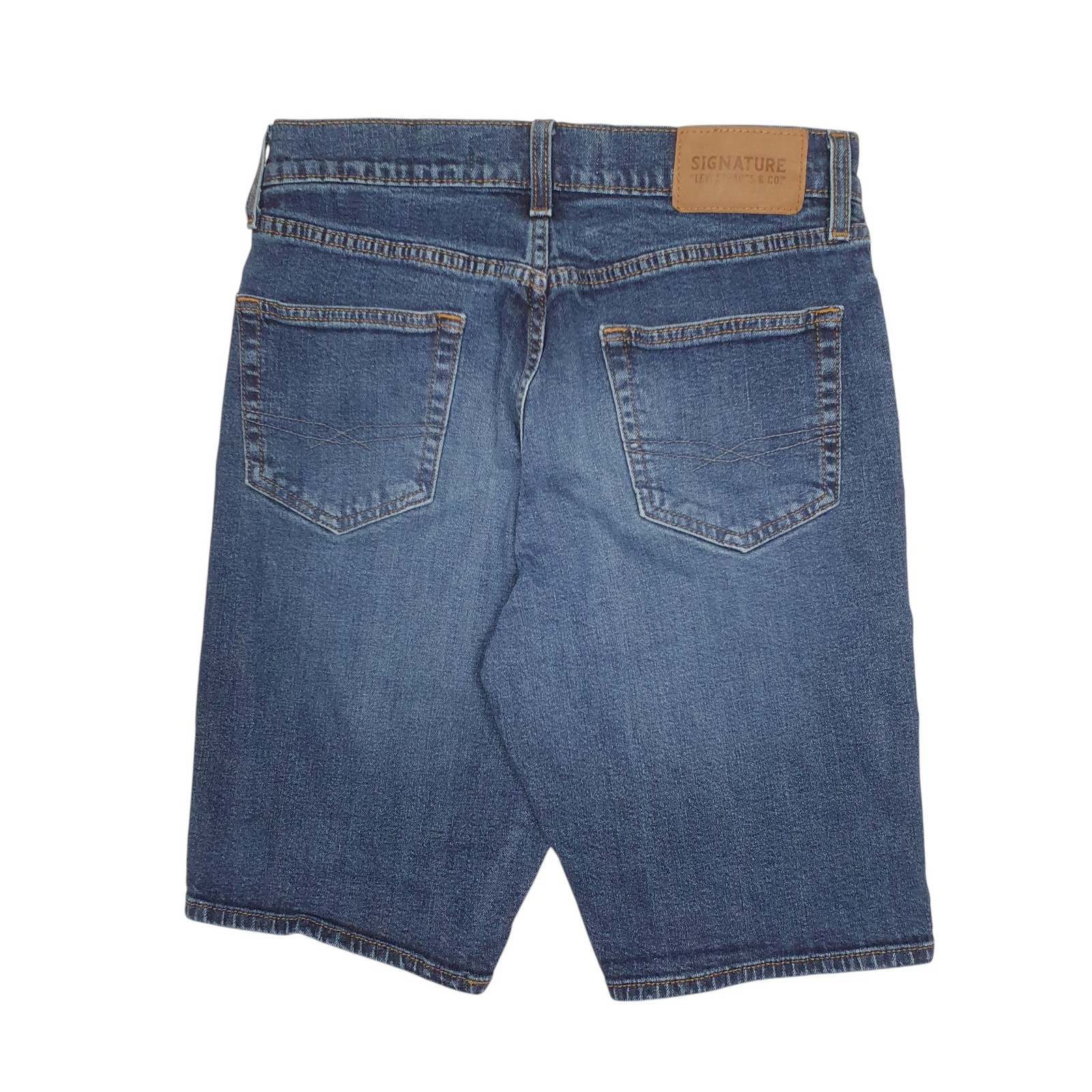 LEVIS Signature Stretch Blue Denim Jeans Cotton Blend Shorts Mens W28 image 3