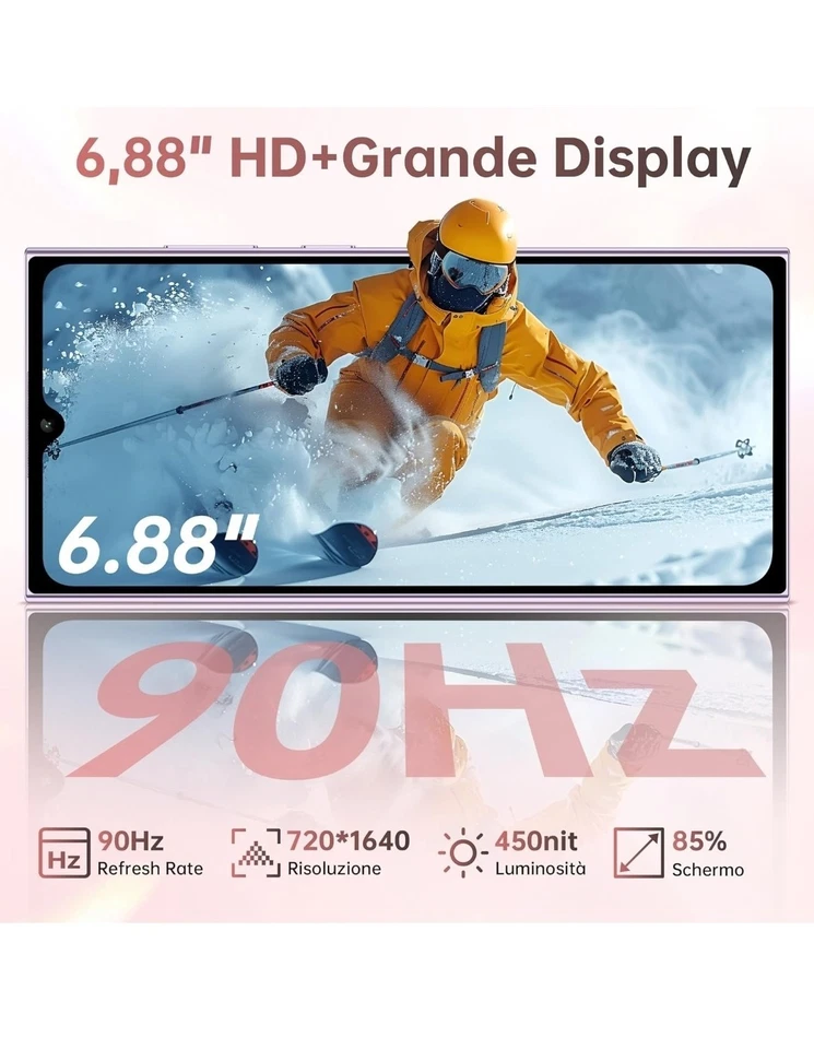 OUKITEL C62 Smartphone Android 15 con Schermo Posteriore, 16GB +128 - Immagine 3 di 4