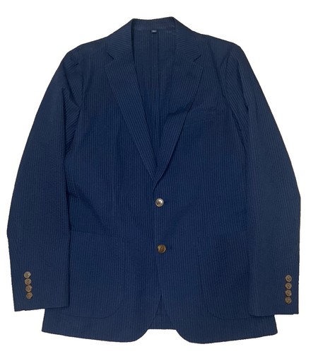 J. Crew Blazer Men’s 38R Navy Seersucker Cotton Sport Coat Thompson NEW