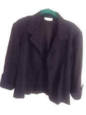 Vintage dress barn Polka Dot women’s blazer LG polyester spandex made in USA