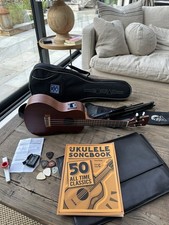 Laka VUC50  Concert size Electro Acoustic Ukulele, case, stand, music, tuner VGC