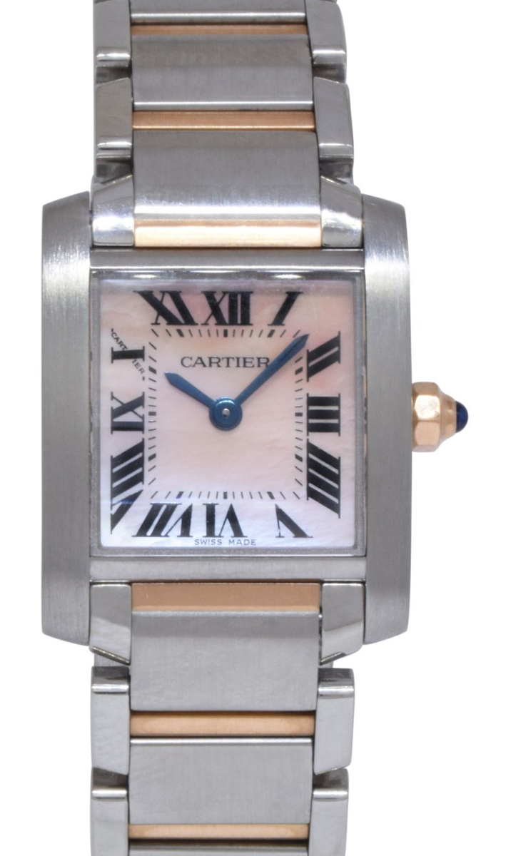 Cartier Tank Francaise Small 18k Rose Gold/Steel Pink MOP  display picture 3