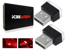 2 Pcs Usb Red Color Interface Miniature Night Light Led Car Ambient Atmosphere 2 Pcs Usb Red Color Interface Miniature Night Light Led Car Ambient Atmosphere