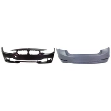 Front Rear Bumper Covers Set For 2012-2015 BMW 328i Base Sedan