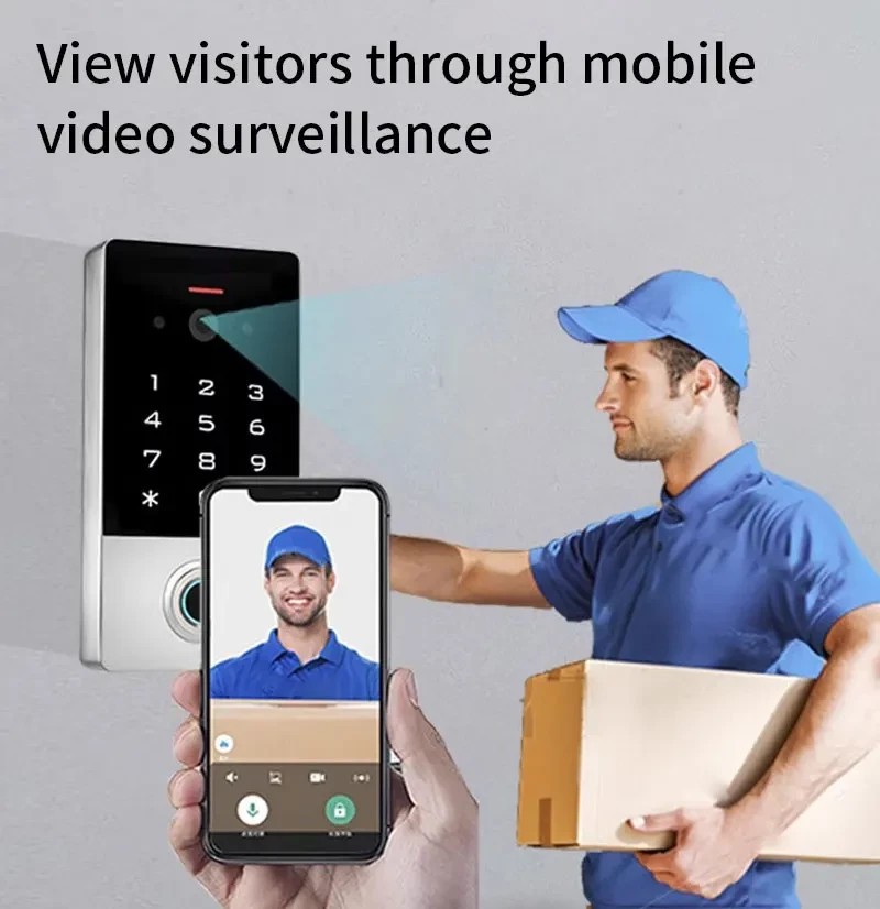 Tuya Visual Intercom Metal Fingerprint Keypad 125KHz EM Standalone Access Contro - Picture 16 of 29