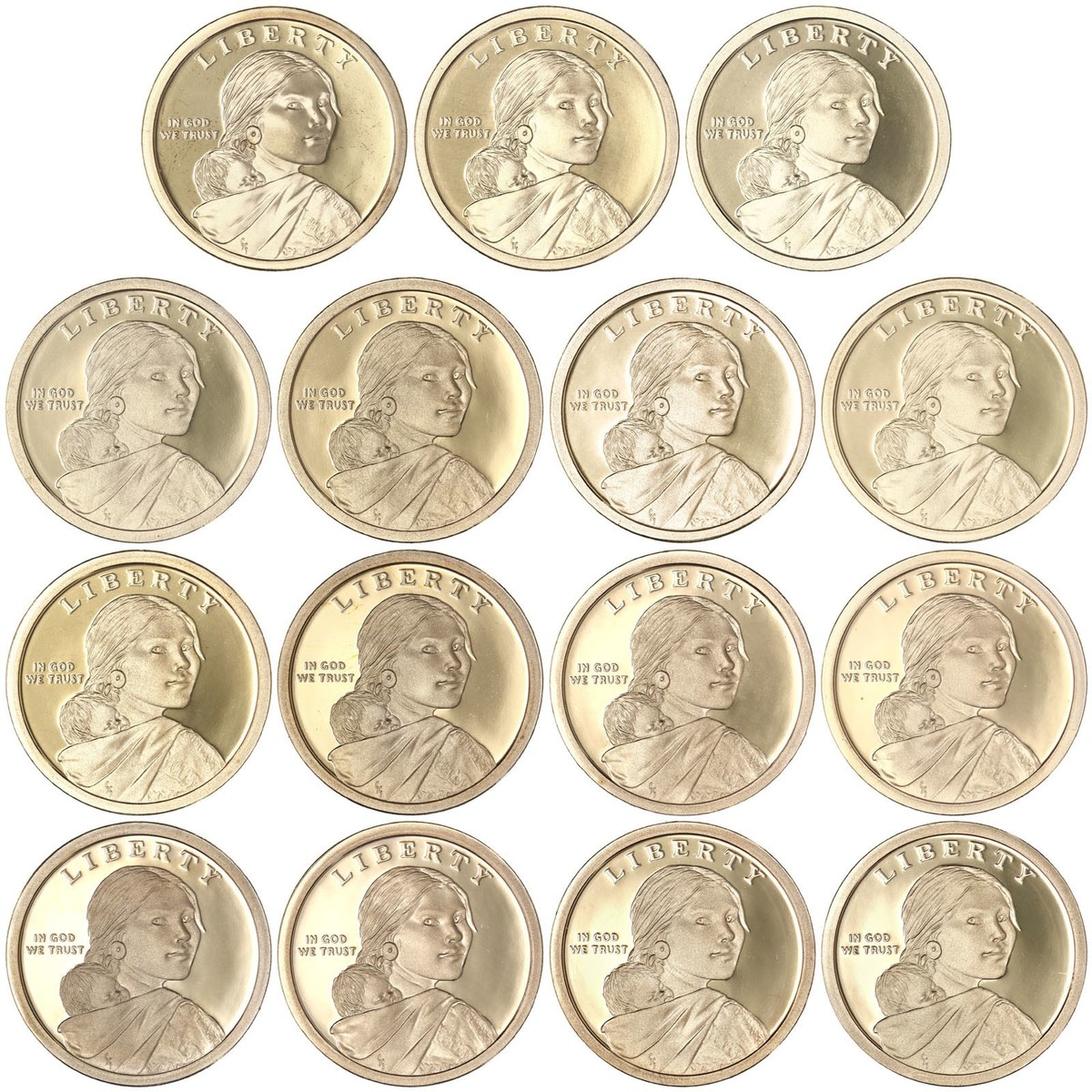 2009-2023 S Native American Sacagawea Proof Dollars Gem DCam 15