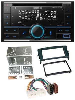Kenwood CD 2DIN DAB USB MP3 Bluetooth Car Stereo for Toyota Auris 07-12 Black
