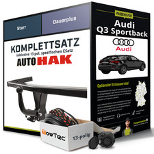 Für AUDI Q3 Sportback Typ F3N Anhängerkupplung starr +eSatz 13pol 06.19- NEU