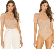 ASTR The Label Lacie Corset Bodysuit Size S NWT Pink