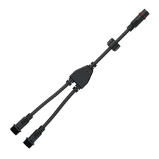 3 Core 3Pin Big Size IP65 Y Shape 1 Male Divided 2 Female Splitter Connector ...