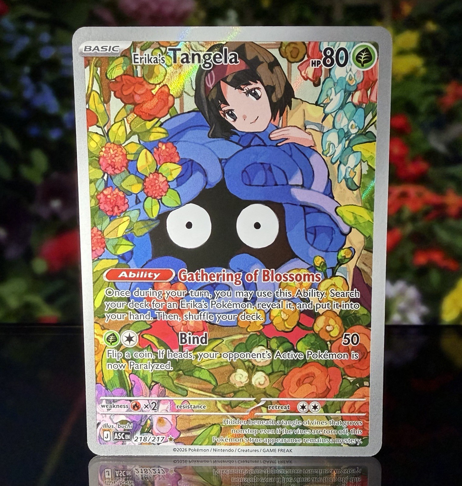 Erika's Tangela 218/217 Ascended Heroes Illustration Rare NM