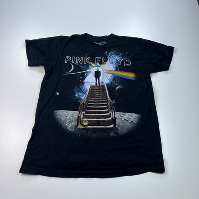 Liquid Blue Pink Floyd Graphic Shirt Adult Medium Black Crew Neck Preshrunk