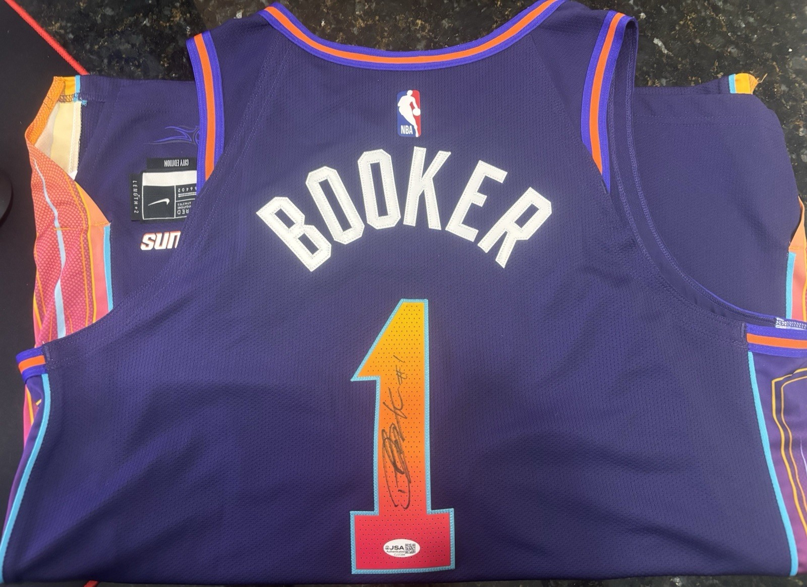 Devin Booker Autographed Signed Phoenix Suns / Auto NIKE AUTHENTIC "El Valle" JERSEY JSA COA -SUNS 