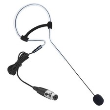 Black Single Earset Headset Microphone Headworn Over Ear Hanging Condenser Mi...