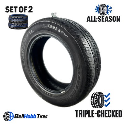 Set of (2) Used 235/60R18 Continental Cross Contact LX Sport 103H Run Flat - 6/3