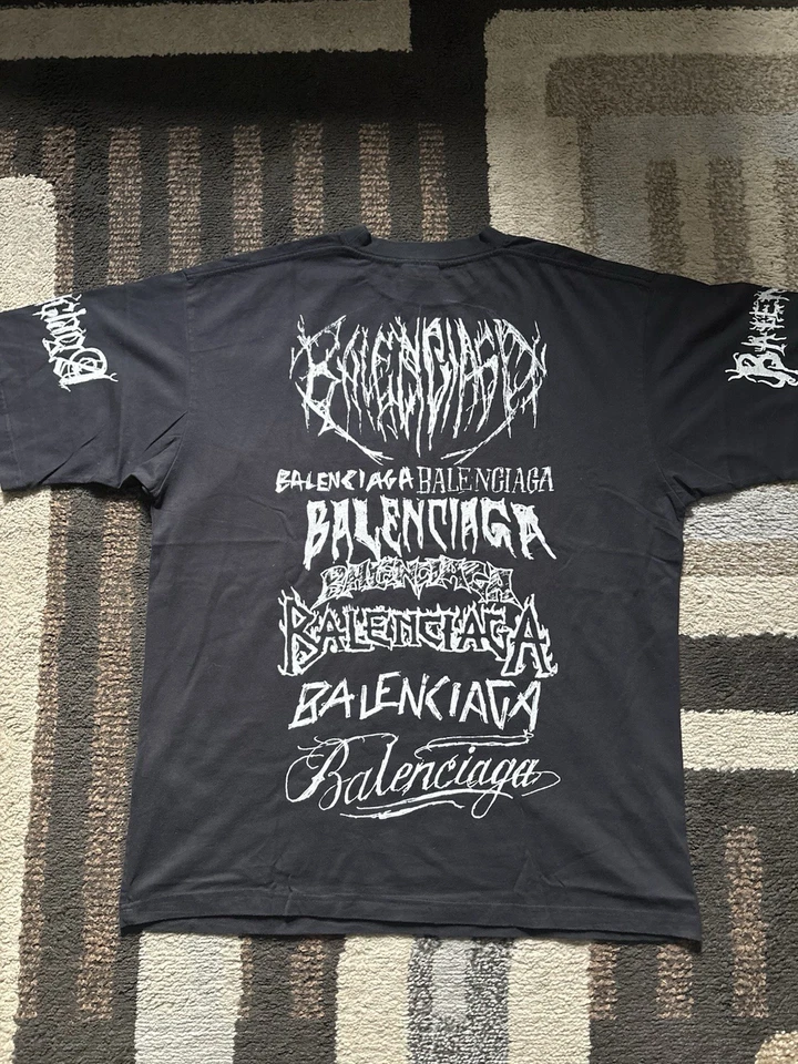 Футболка Balenciaga сделай сам металлический черный размер маленький - Изображение 2 из 4