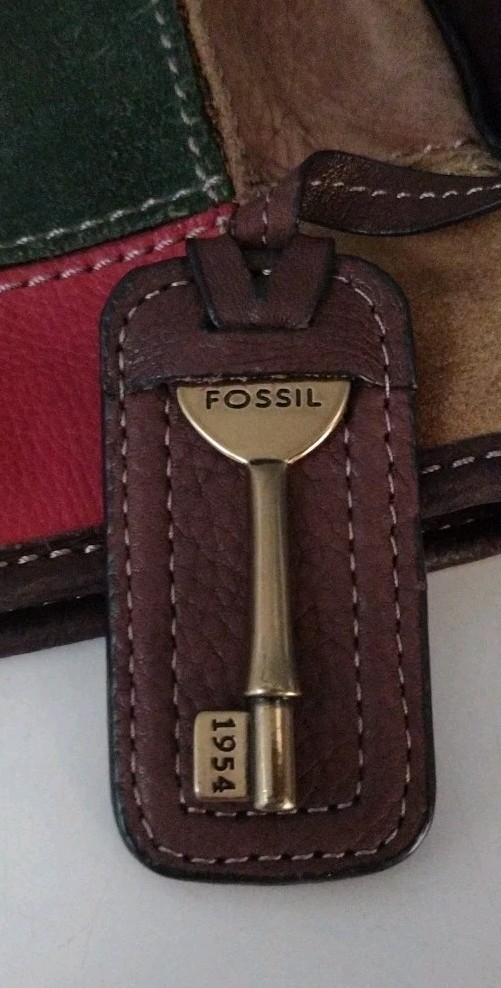 Fossil Leather Patchwork Handbag - image 5