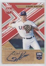 2019 Elite Extra Edition 18U National Team Signatures Red Colby Halter Auto a3i