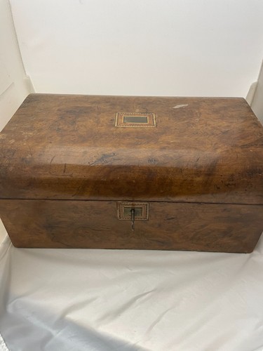Domed Walnut Writing Slope 35 cm wide with key [HM] | eBay UK