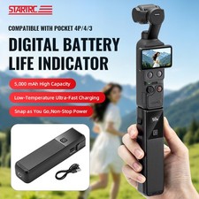 5000mah LCD Battery Grip Handle for DJI Osmo Pocket 4P/4/3 Camera Fast Charging