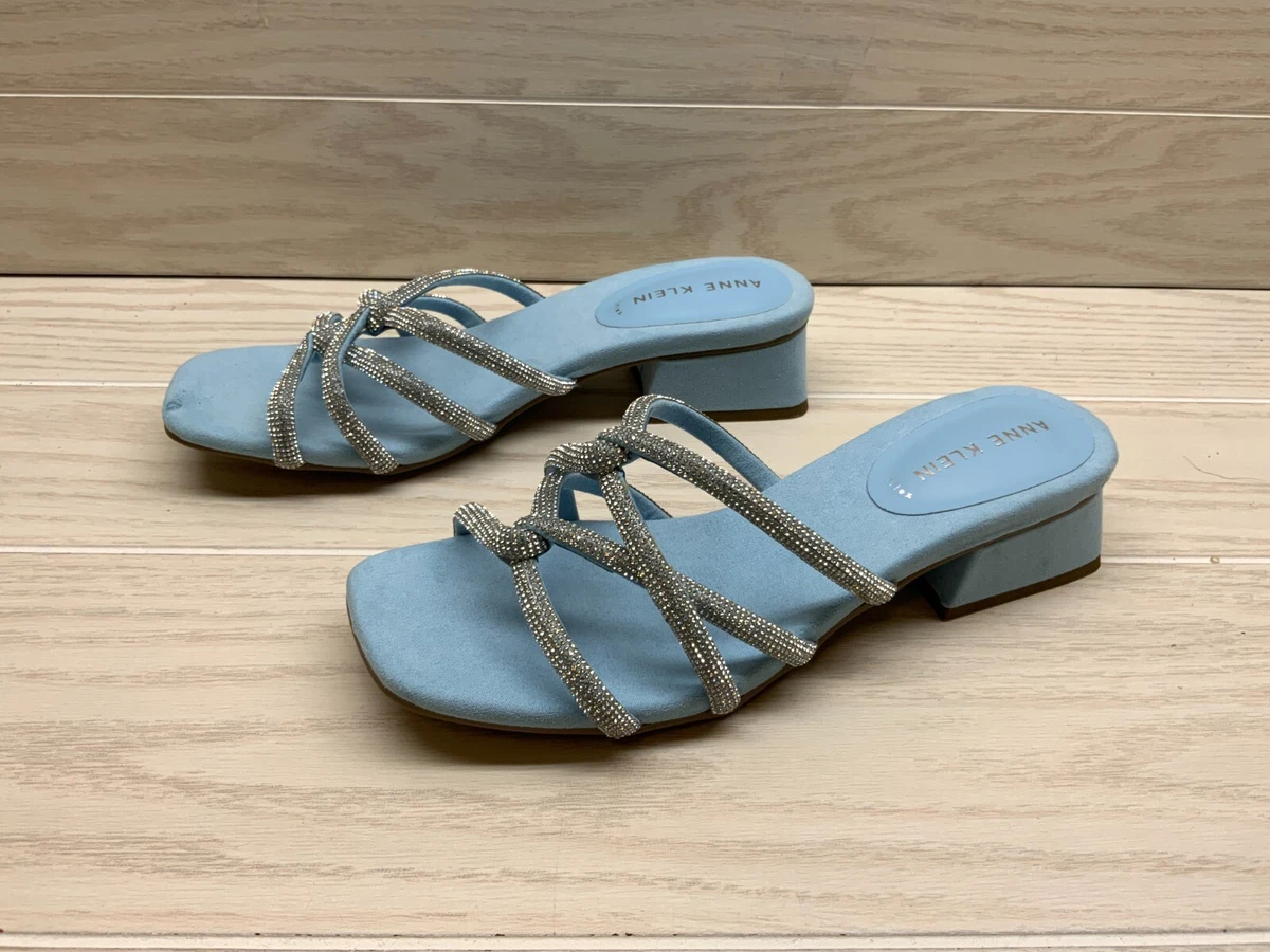 Anne Klein Nicoletta Sandal Women s Size 7.5 M Blue NEW MSRP 79