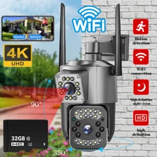 Camaras De Seguridad Wifi Exterior 4K UHD Inalambrica Con Vision Nocturna Video