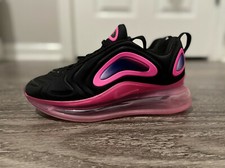 Nike Air Max 720 GS Sneakers Black/Laser Fuchsia AQ3196-007 Youth 5Y / 6.5 Women