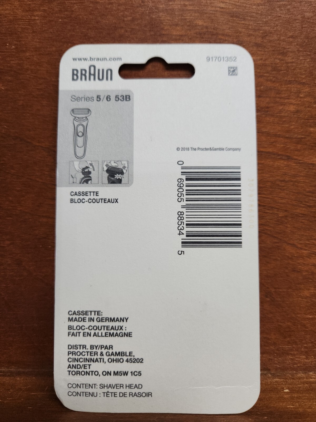 Braun Series 5 and 6 Electric Shaver Replacement Head 53B New