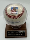 Reggie Jackson Signed Baseball Rawlings Yankees Autograph LE 492 of 1977 COA