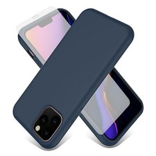 Liquide Silicone Case With Glass Screen Protector iPhone 15/14 Plus, 13/12 Mini