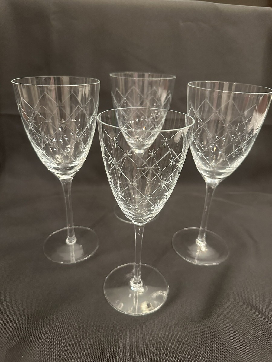 Christian Dior　ヴィンテージ　ワイングラス 4 Christian Dior? Crystal Glass ETOILE wine etched diamond