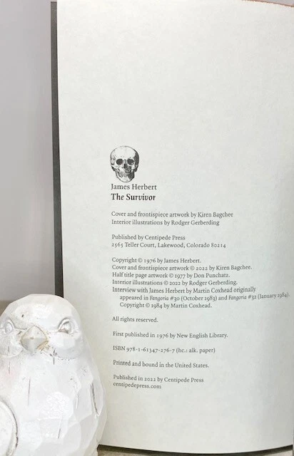 The Survivor by James Herbert SIGNED LIMITED EDITION 292 of 300 CENTIPEDE PRESS - Image 2 of 4