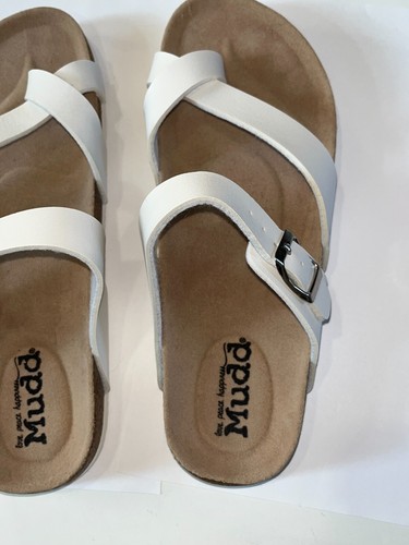 Mudd Sandals White Strap Flip Flops Slip On Shoes Women's - Picture 2 of 4