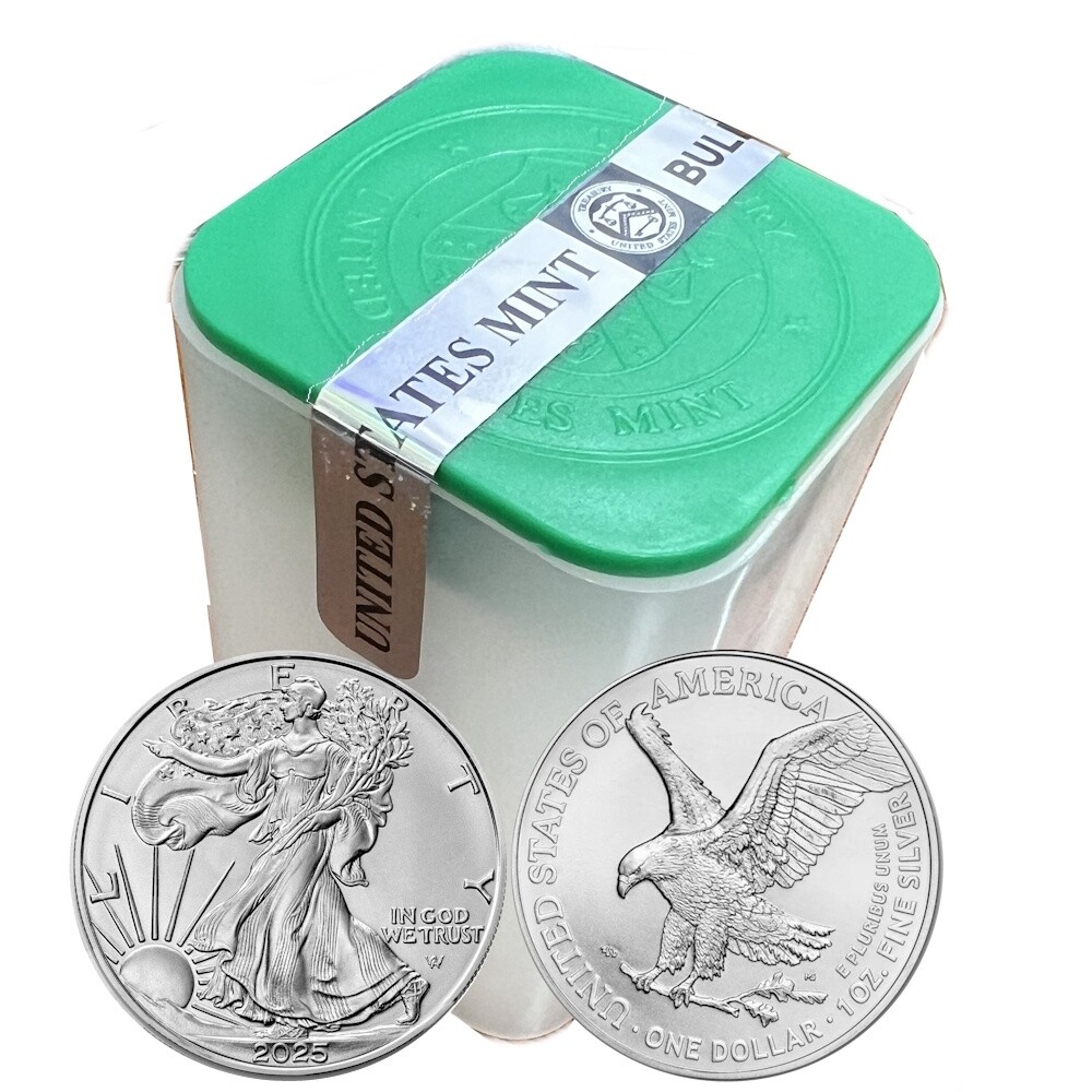 2025 1オンス アメリカ イーグル銀貨20枚セット (ミントロール付き) Roll of 20 - 2025 American Silver Eagle $1 Coin 1 oz .999 Fine