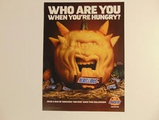 2015 SNICKERS CANDY BAR WHO ARE YOU WHEN YOUR'RE HUNGARY? Halloween art print ad