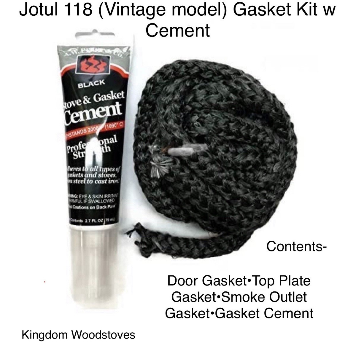 Vintage Jotul 118 Wood Stove Gasket Kit w Cement -FREE Shipping | eBay