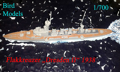 Anti-aircraft cruiser ''Dresden II'' 1938 1/700 Bird Models resin kit/resin kit