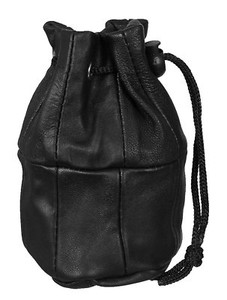 soft leather drawstring pouch