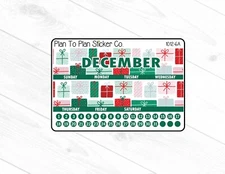 1012-6A~~December 7X9 Monthly View Planner Stickers.