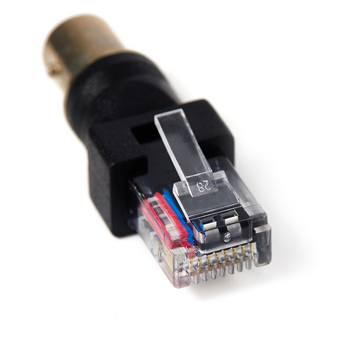 1Pc Black Connector BNC Female Jack to RJ45 Male Plug RF Adapter Coaxial--SA - Photo 5/10