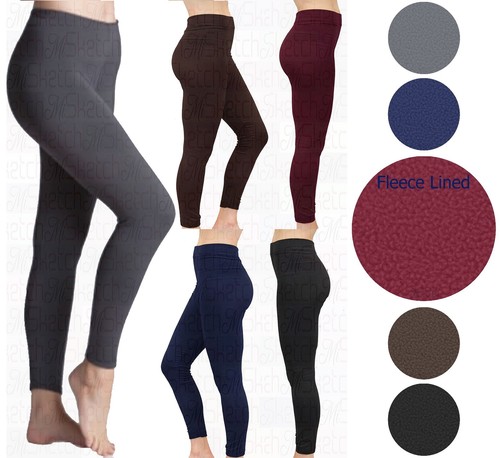 NEW WOMEN LADIES FLEECE LEGGINGS THICK 